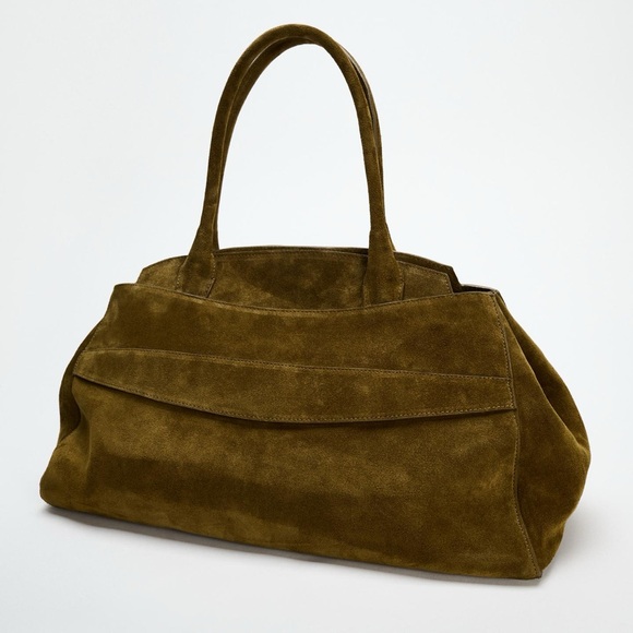 Zara Split Leather Suede Shoulder Bag 6045/410 - Picture 1 of 10